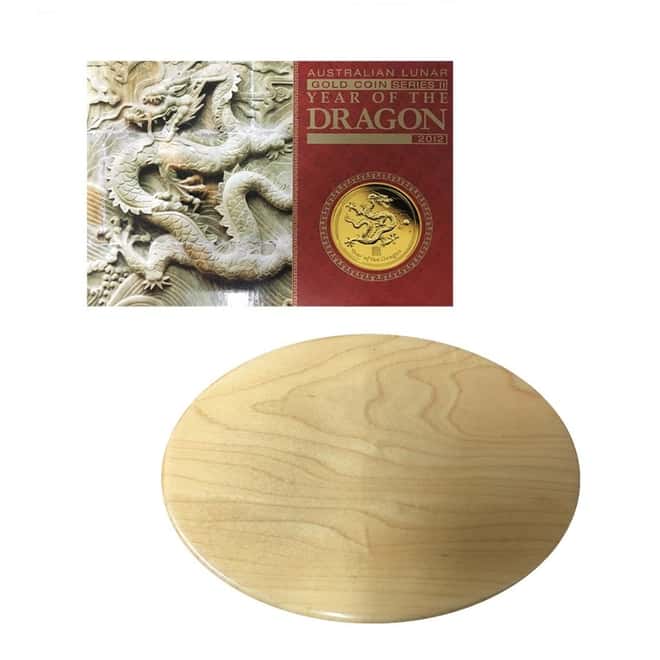 2012 1.35 oz Proof Gold Lunar Year of The Dragon Australia Perth Mint 3-Coin Set (w/Box & COA)