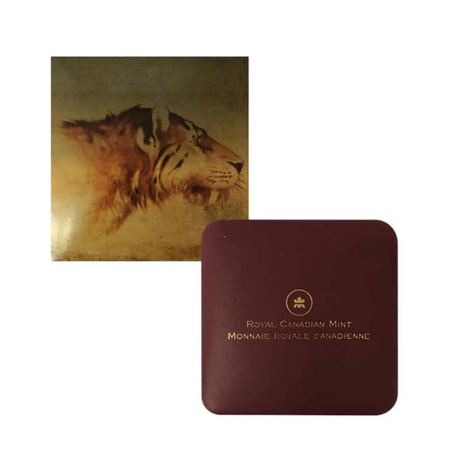 2015 1/10 oz Gold Canadian Sabre-Tooth Cat $5 Proof Coin .9999 Fine (w/Box & COA)
