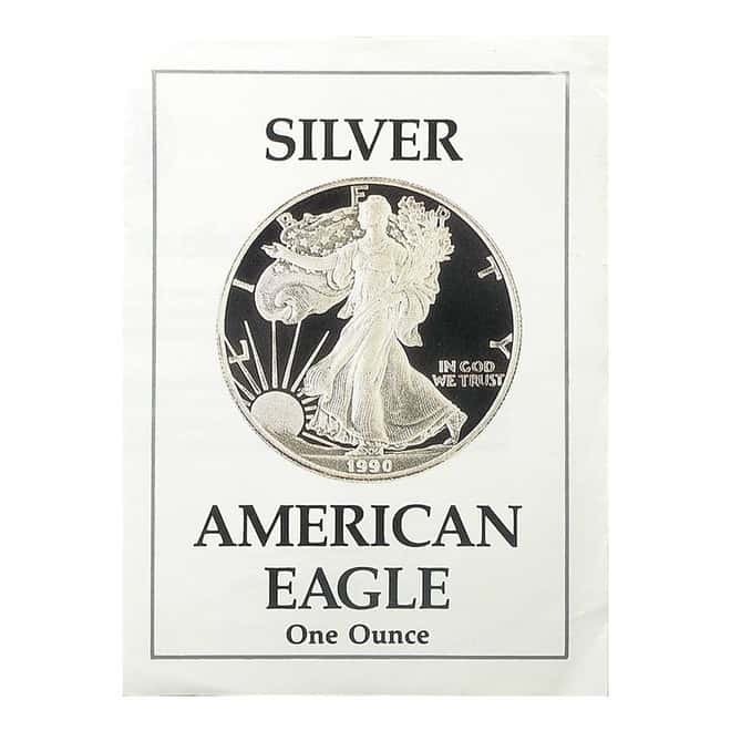1990-S 1 oz Proof Silver American Eagle (w/Box & COA) 
