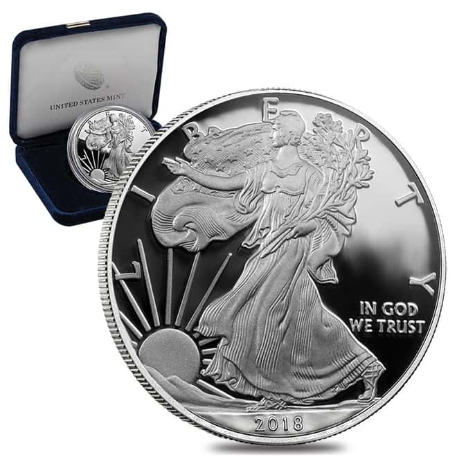 2018-S 1 oz Proof Silver American Eagle (w/Box & COA)