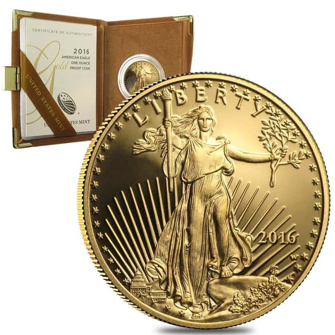 2016-W 1 oz Proof Gold American Eagle (w/Box & COA)