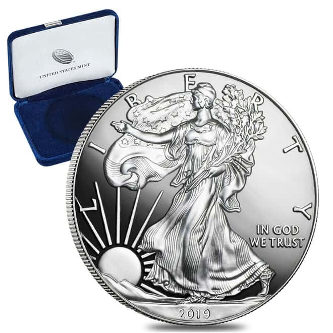 2019-W 1 oz Proof Silver American Eagle (w/Box & COA)