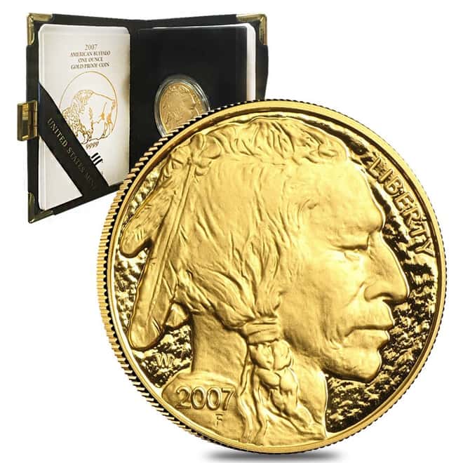 2007 W 1 oz $50 Proof Gold American Buffalo (w/Box & COA)
