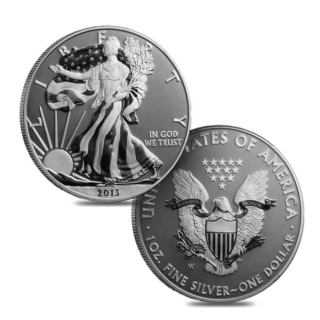 2013-W 1 oz Silver American Eagle 2-Coin Set (w/Box & COA)