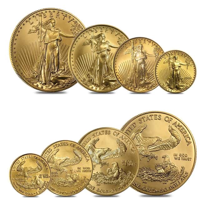 2006 W 1.85 oz Burnished Gold American Eagle 4-Coin Set (w/Box & COA)