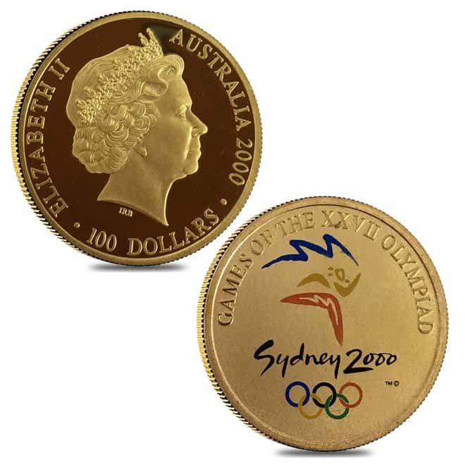 2000 2.58 oz Australian $100 Sydney Olympics Proof Gold 8-Coin Set (w/Box & COA)