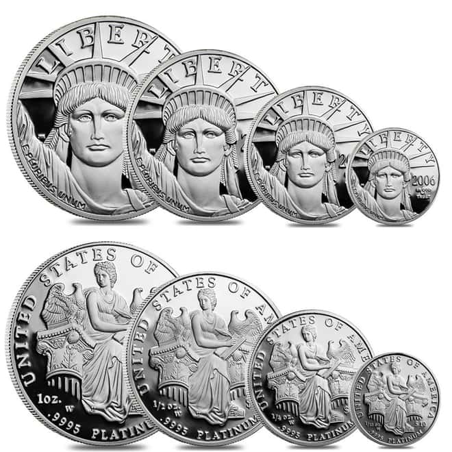 2006-W 1.85 oz Proof Platinum American Eagle 4-Coin Set (W/Box & COA)