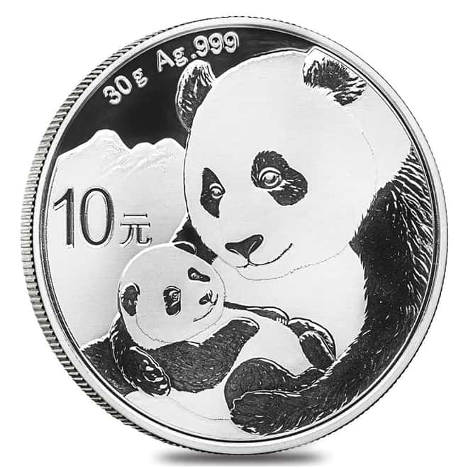 2019 30 gram Chinese Silver Panda 10 Yuan .999 Fine BU