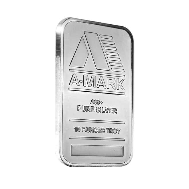 A-Mark 10 oz Silver Bar .999 Fine