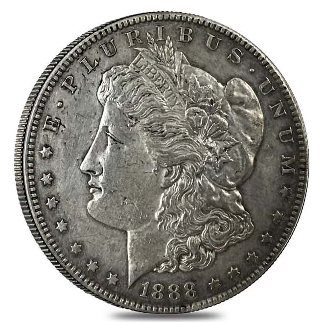 1888 S Silver Morgan Dollar Cleaned