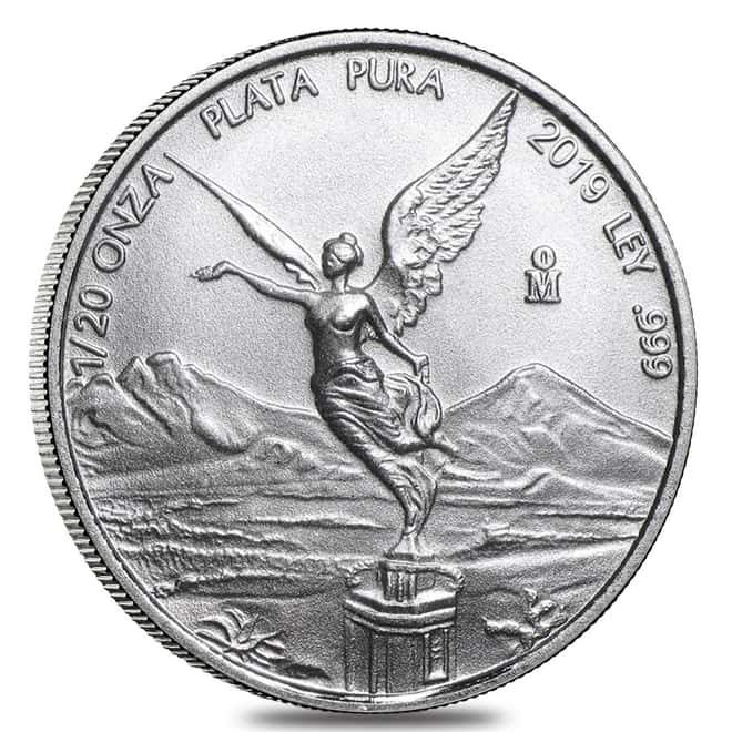 2019 1/20 oz Mexican Silver Libertad Coin .999 Fine BU