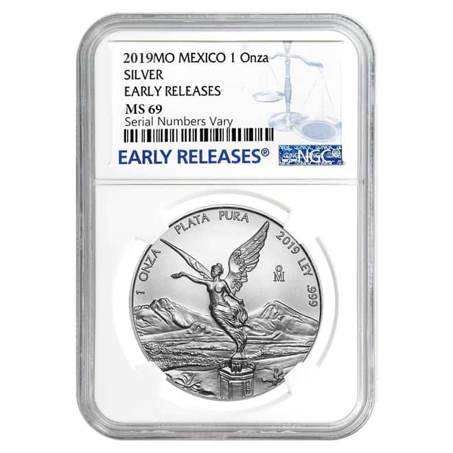 2019 1 oz Mexican Silver Libertad Coin NGC MS 69 Early Releases