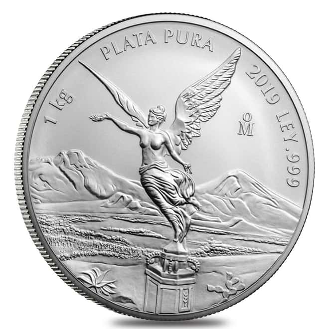 2019 1 kilo Mexican Silver Libertad Coin .999 Fine BU