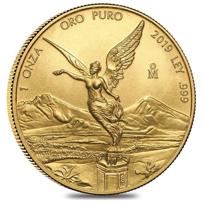 2019 1 oz Mexican Gold Libertad Coin .999 Fine BU