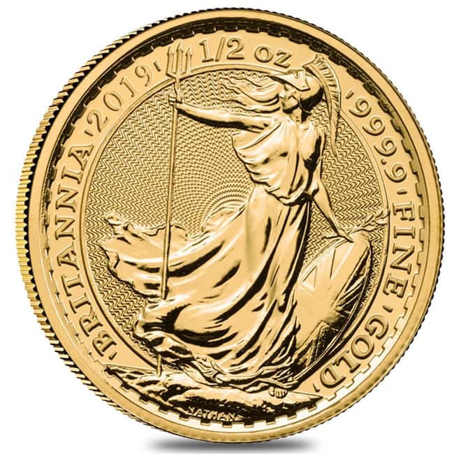 2019 Great Britain 1/2 oz Gold Britannia Coin .9999 Fine BU 