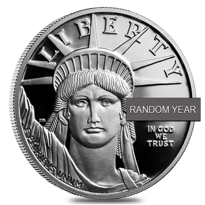 1/4 oz Proof Platinum American Eagle In Cap (Random Year)