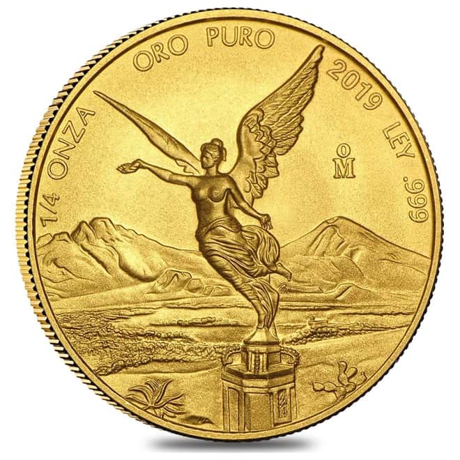 2019 1/4 oz Mexican Gold Libertad Coin .999 Fine BU