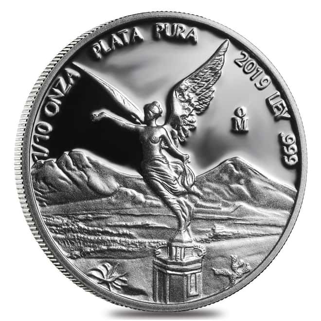 2019 1/10 oz Mexican Silver Libertad Coin .999 Fine Proof (In Cap)