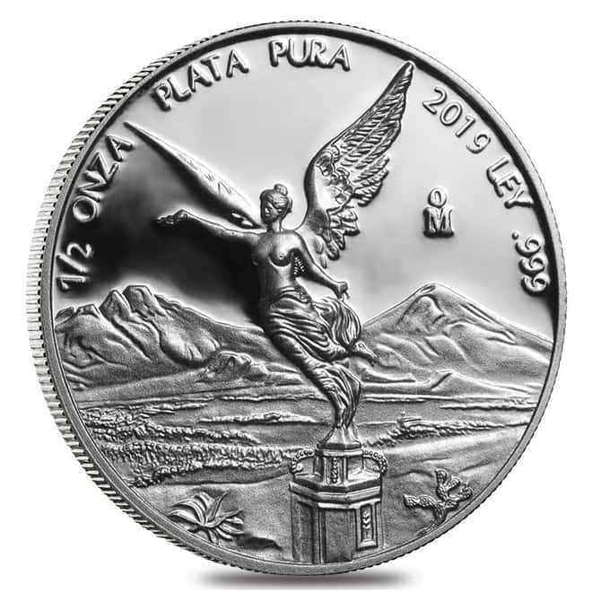 2019 1/2 oz Mexican Silver Libertad Coin .999 Fine Proof (In Cap)