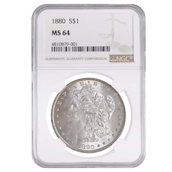 1880 Silver Morgan Dollar NGC MS 64