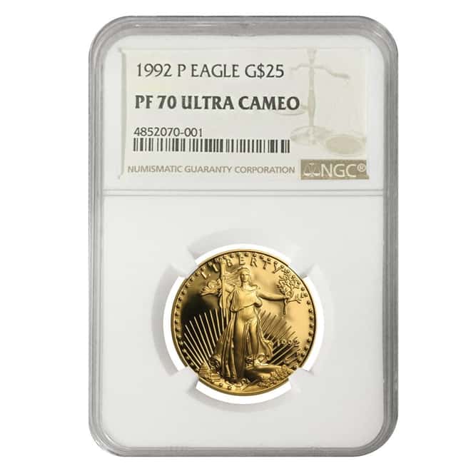 1992 P 1/2 oz $25 Proof Gold American Eagle NGC PF 70 UCAM