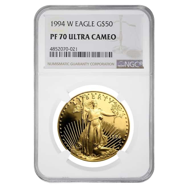 1994 W 1 oz $50 Proof Gold American Eagle NGC PF 70 UCAM