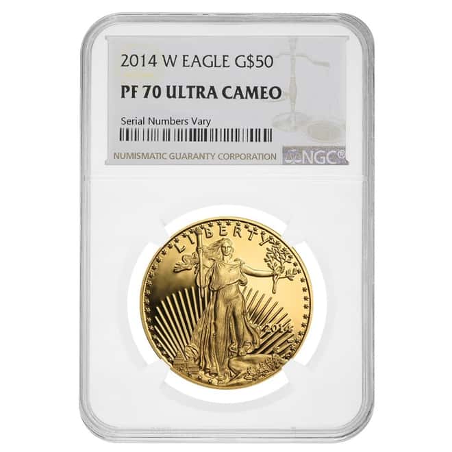2014 W 1 oz $50 Proof Gold American Eagle NGC PF 70 UCAM