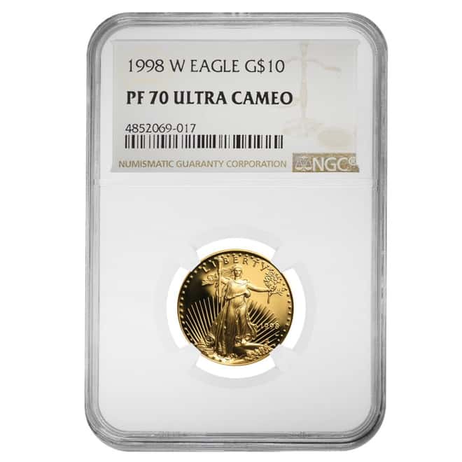 1998 W 1/4 oz $10 Proof Gold American Eagle NGC PF 70 UCAM