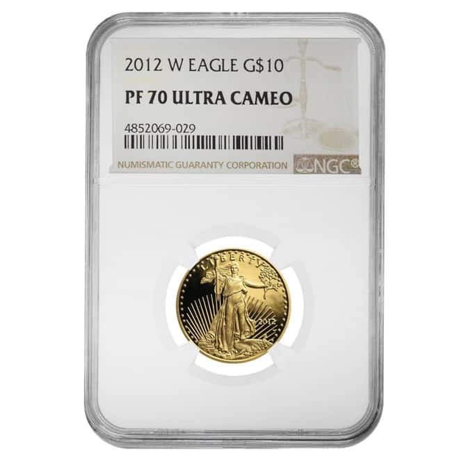 2012 W 1/4 oz $10 Proof Gold American Eagle NGC PF 70 UCAM