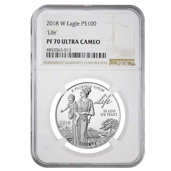 2018-W 1 oz Proof Platinum American Eagle - Life - NGC PF 70 UCAM