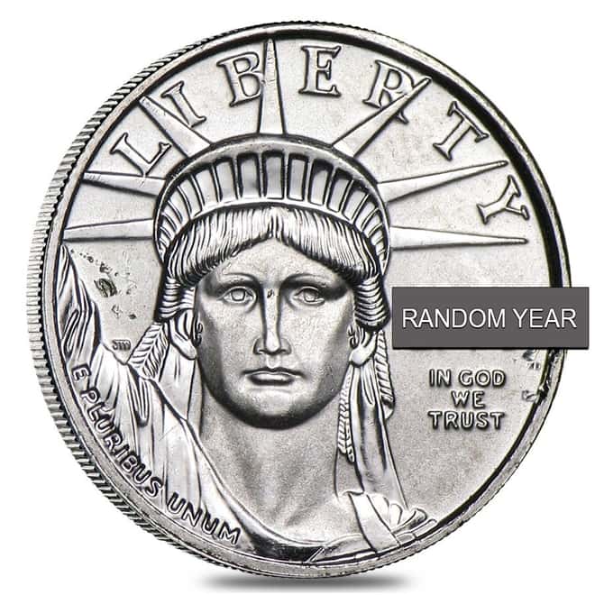 1 oz Platinum American Eagle (Abrasions, Random Year)