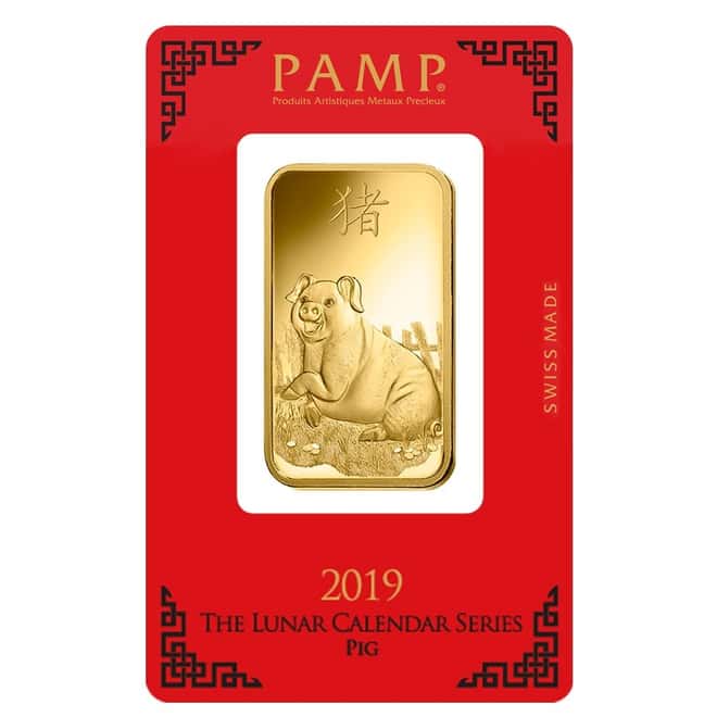 1 oz PAMP Suisse Year of the Pig Gold Bar (In Assay)