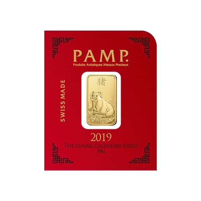 8x1 gram Gold Bar PAMP Suisse Lunar Pig Multigram+8 (In Assay) 