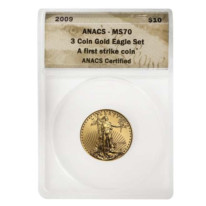 2009 1/4 oz $10 Gold American Eagle ANACS MS 70 First Strike