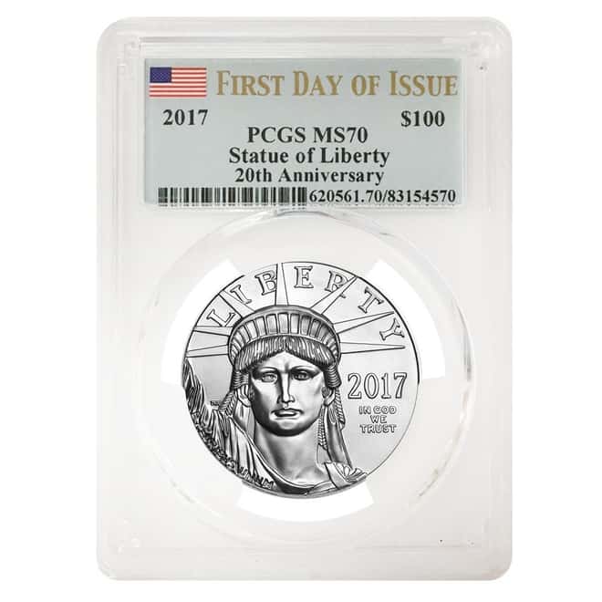 2017 1 oz Platinum American Eagle PCGS MS 70 FDOI
