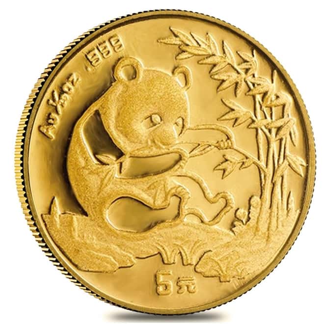 1994 1/20 oz Chinese Gold Panda 5 Yuan Large Date BU (Sealed)