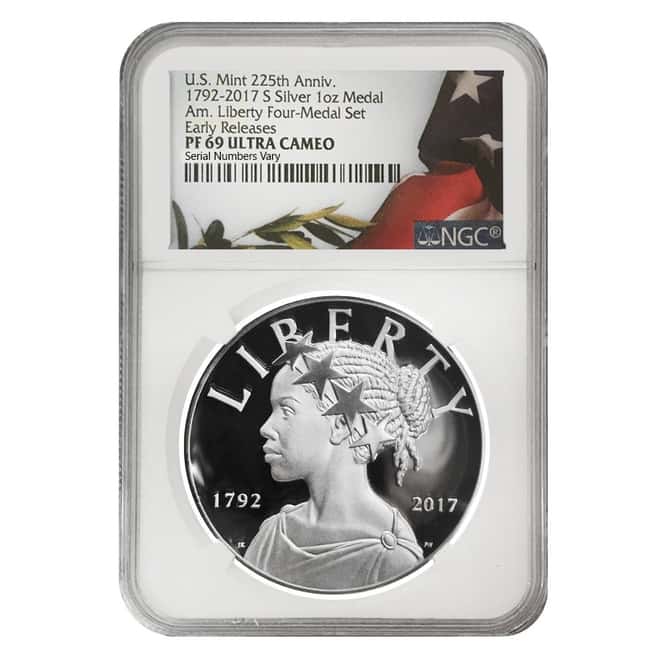 2017 S 1 oz American Liberty Proof Silver Medal NGC PF 69 ER