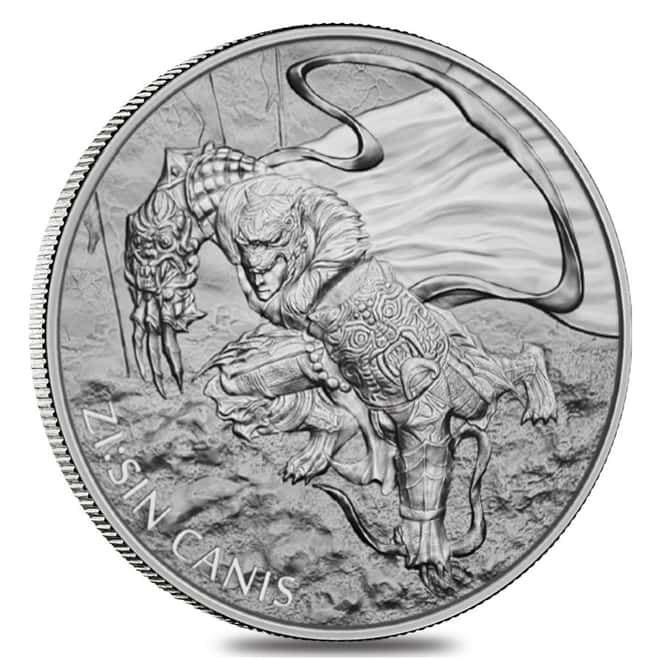 2018 1 oz South Korea Silver ZI:SIN Canis Medal BU
