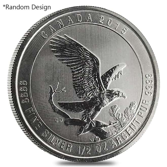1/2 oz Silver Royal Canadian Mint Coin Random Design (Milky, Cull, Damaged, Circulated, Cleaned)