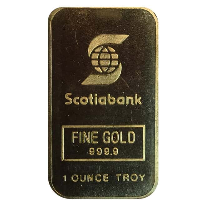 1 oz Engelhard Scotiabank Gold Vintage Bar .9999 Fine (Sealed)