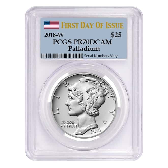 2018-W 1 oz Proof Palladium American Eagle PCGS PF 70 FDOI