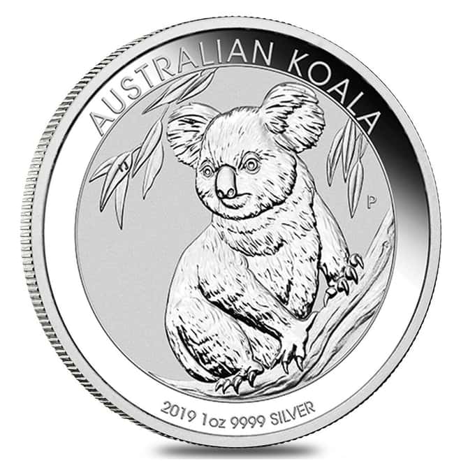 2019 1 oz Silver Australian Koala Perth Mint .9999 Fine BU In Cap