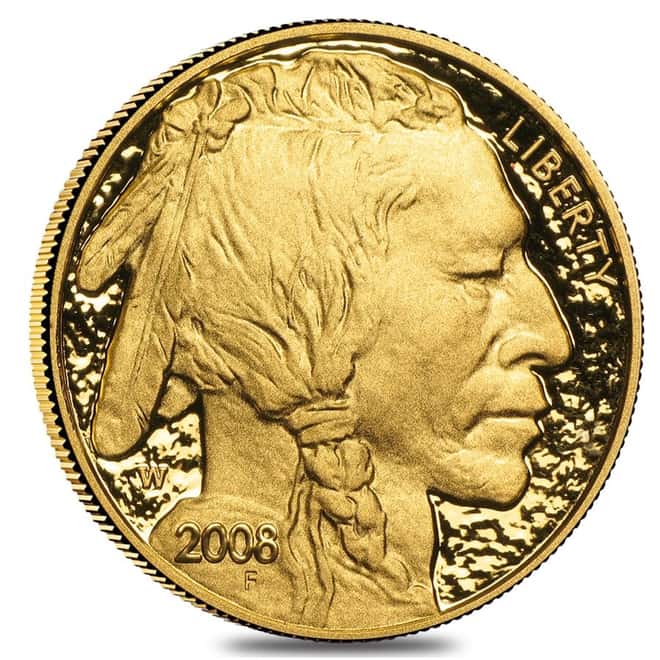 2008 W 1 oz $50 Proof Gold American Buffalo (w/Box & COA)