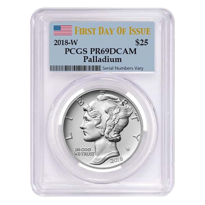 2018-W 1 oz Proof Palladium American Eagle PCGS PF 69 FDOI