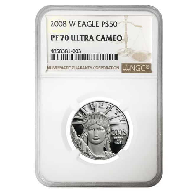 2008 W 1/2 oz $50 Platinum American Eagle Proof Coin NGC PF 70 UCAM