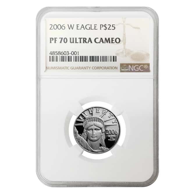 2006 W 1/4 oz $25 Platinum American Eagle Proof Coin NGC PF 70 UCAM