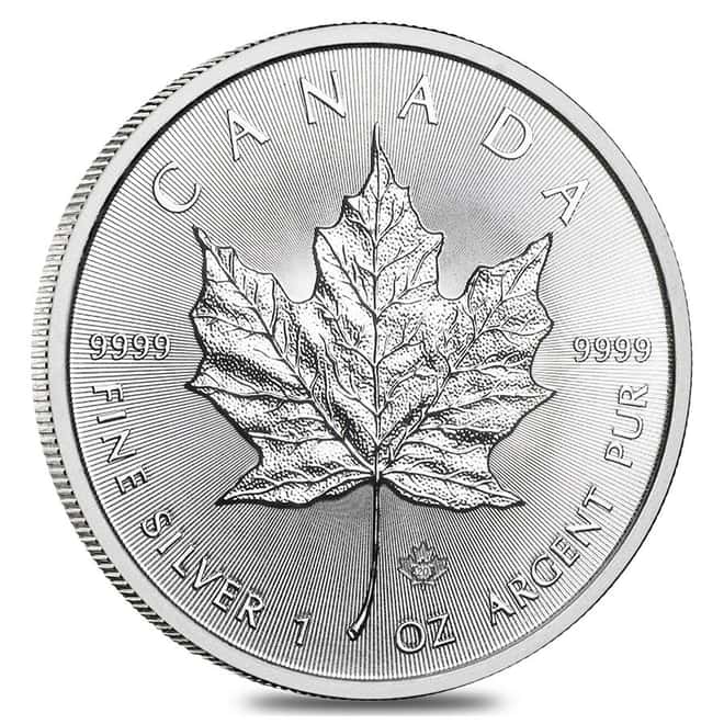 2020 1 oz Canadian Silver Maple Leaf .9999 Fine $5 Coin BU