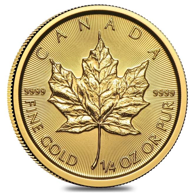 2020 1/4 oz Canadian Gold Maple Leaf $10 Coin .9999 Fine BU (Sealed)
