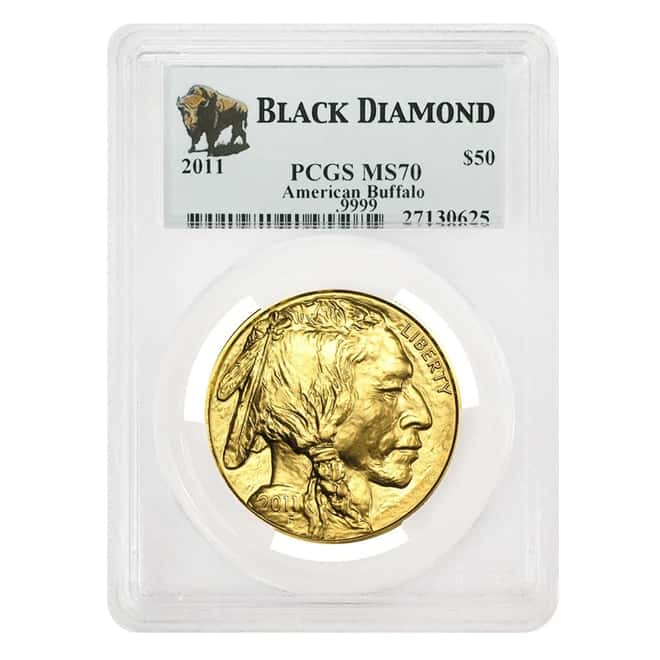 2011 1 oz $50 Gold American Buffalo PCGS MS 70
