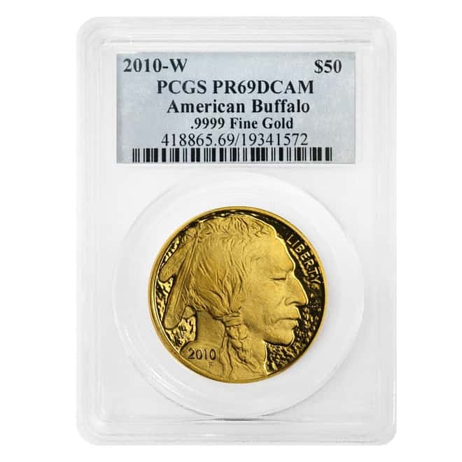2010 W 1 oz $50 Proof Gold American Buffalo PCGS PF 69 DCAM